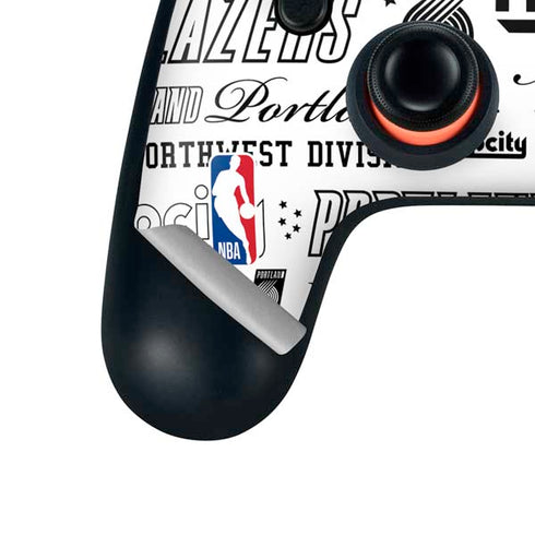 NBA Portland Trail Blazers Historic Blast Google Stadia Controller Skin