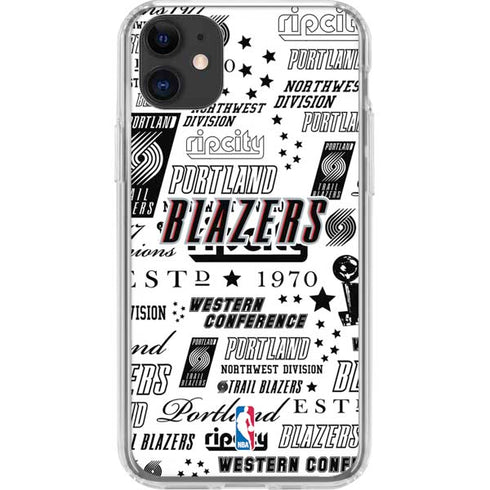 NBA Portland Trail Blazers Historic Blast iPhone 11 Clear Case
