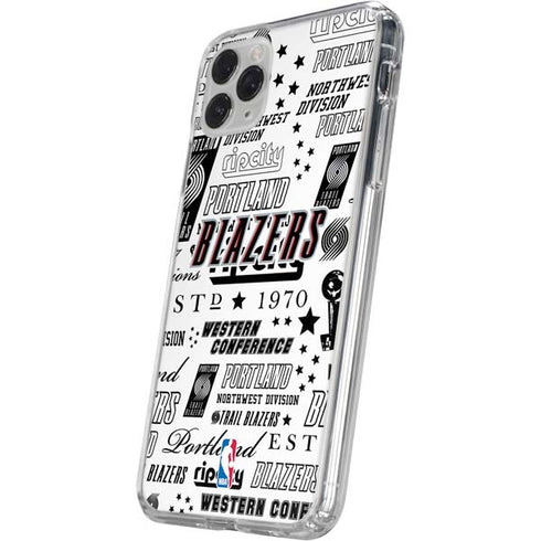 NBA Portland Trail Blazers Historic Blast iPhone 11 Pro Clear Case