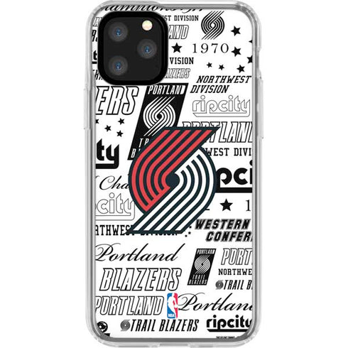 NBA Portland Trail Blazers Historic Blast iPhone 11 Pro Clear Case