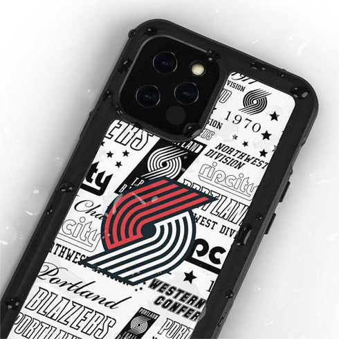 NBA Portland Trail Blazers Historic Blast iPhone 12 Pro Waterproof Case