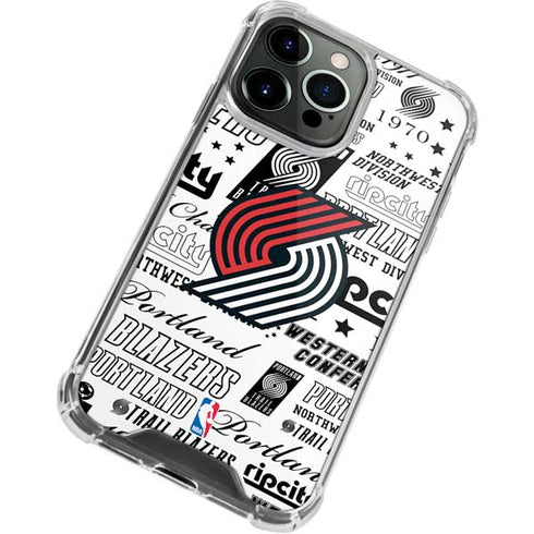 NBA Portland Trail Blazers Historic Blast iPhone 13 Pro Max Clear Case