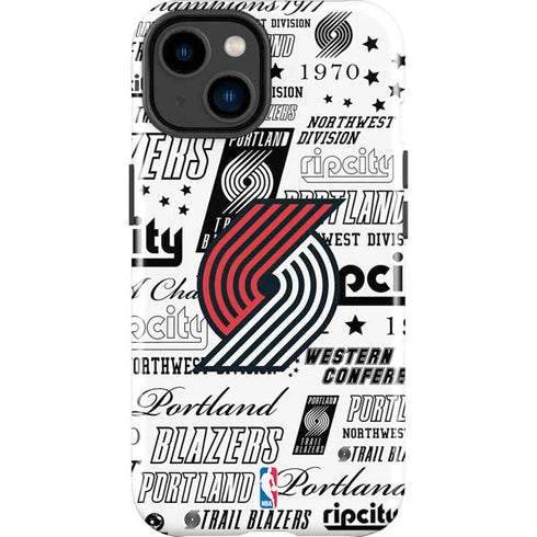 NBA Portland Trail Blazers Historic Blast iPhone 14 Plus Impact Case