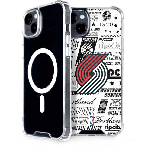NBA Portland Trail Blazers Historic Blast iPhone 15 Plus MagSafe Case