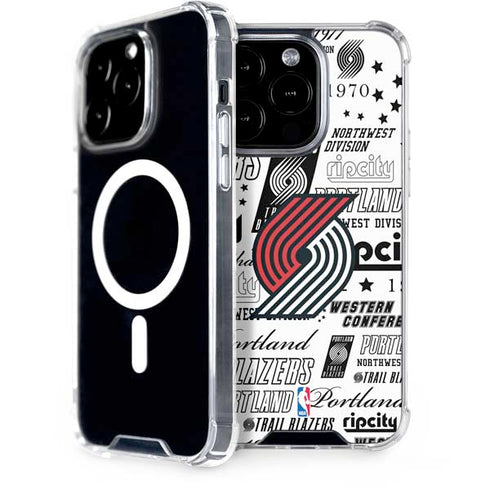 NBA Portland Trail Blazers Historic Blast iPhone 15 Pro MagSafe Case