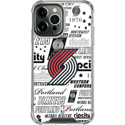 NBA Portland Trail Blazers Historic Blast iPhone 15 Pro Max Clear Case