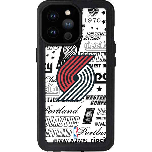 NBA Portland Trail Blazers Historic Blast iPhone 14 Pro Max Waterproof Case
