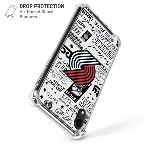 NBA Portland Trail Blazers Historic Blast iPhone XR Clear Case