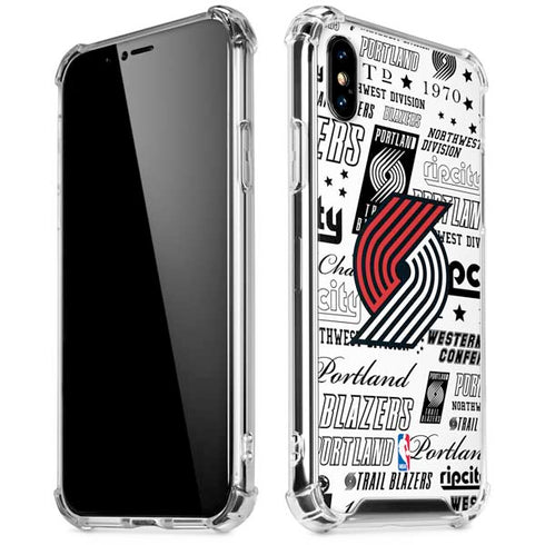 NBA Portland Trail Blazers Historic Blast iPhone XS Max Clear Case