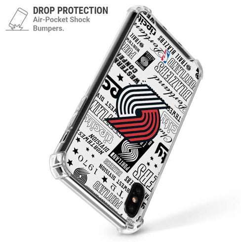 NBA Portland Trail Blazers Historic Blast iPhone XS Max Clear Case