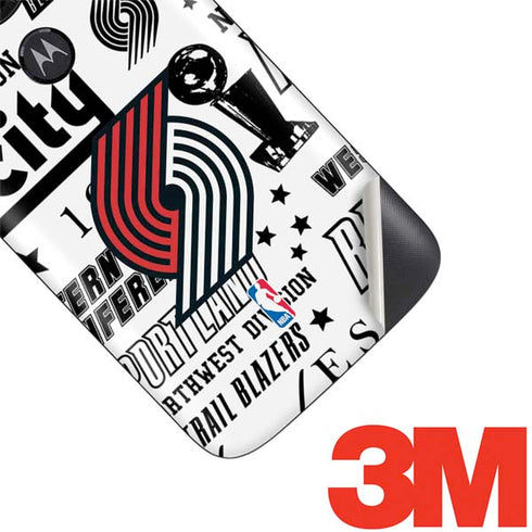 NBA Portland Trail Blazers Historic Blast Moto E5 Play Skin