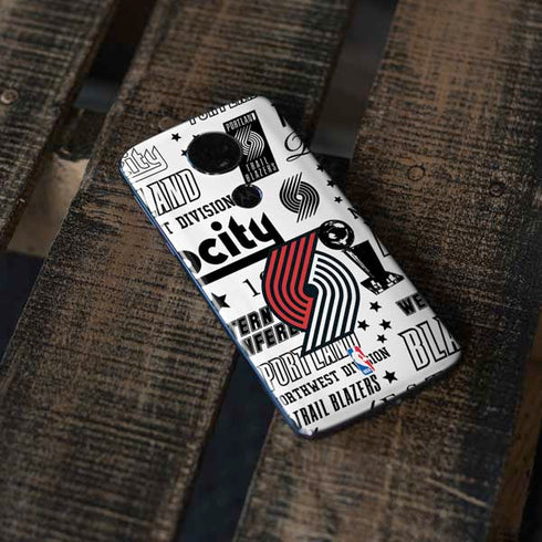 NBA Portland Trail Blazers Historic Blast Moto E5 Plus Skin