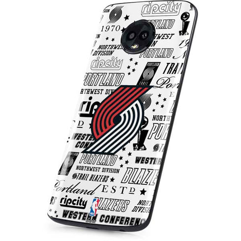NBA Portland Trail Blazers Historic Blast Moto G6 Skin