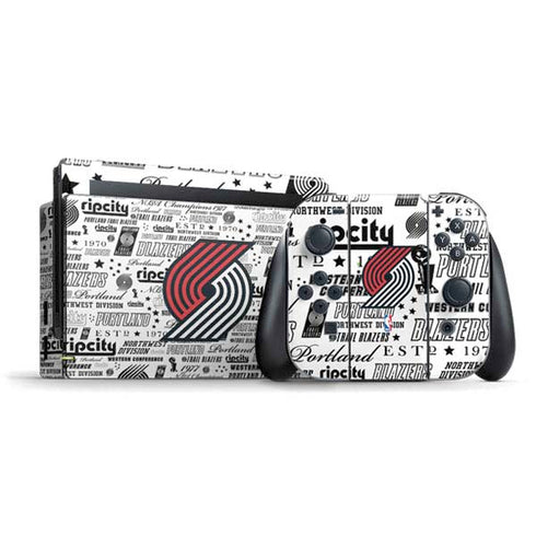 NBA Portland Trail Blazers Historic Blast Nintendo Switch Bundle Skin