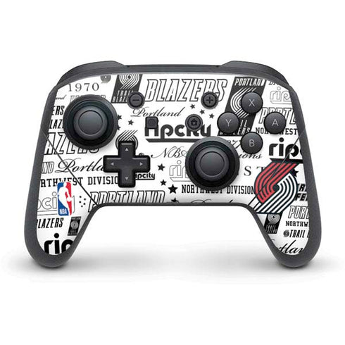 NBA Portland Trail Blazers Historic Blast Nintendo Switch Pro Controller Skin