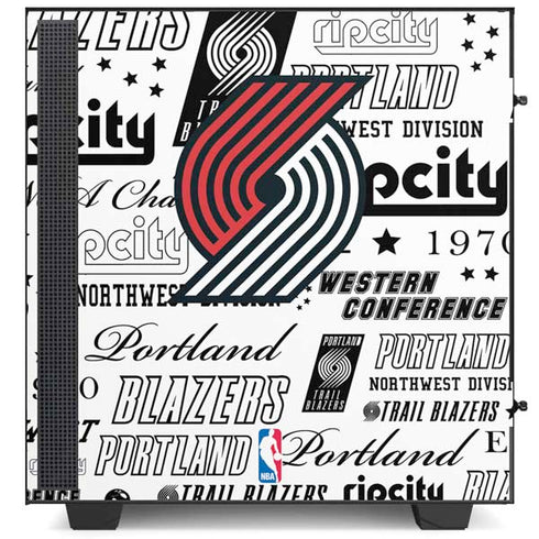 NBA Portland Trail Blazers Historic Blast NZXT H510 Compact ATX Mid-Tower Case Skin