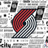 NBA Portland Trail Blazers Historic Blast PS4 Controller Skin