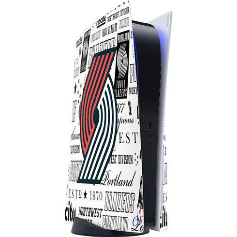NBA Portland Trail Blazers Historic Blast PS5 Console Skin