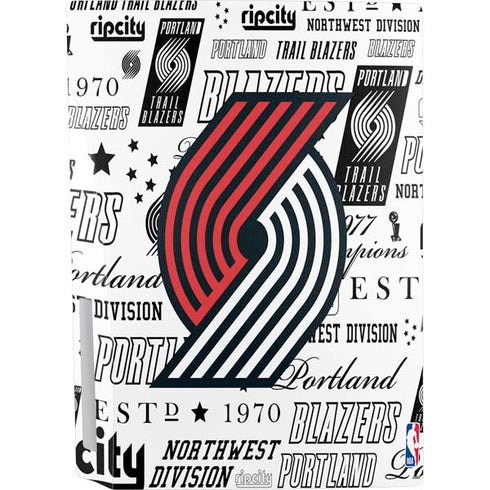 NBA Portland Trail Blazers Historic Blast PS5 Console Skin