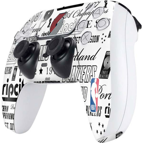 NBA Portland Trail Blazers Historic Blast PS5 Controller Skin