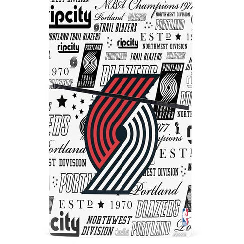NBA Portland Trail Blazers Historic Blast PS5 Slim Digital Edition Console Skin