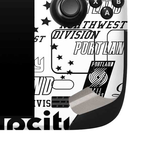 NBA Portland Trail Blazers Historic Blast Steam Deck Handheld Gaming Computer Skin