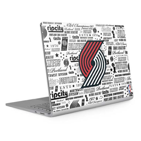 NBA Portland Trail Blazers Historic Blast Surface Book 2 13.5in Skin