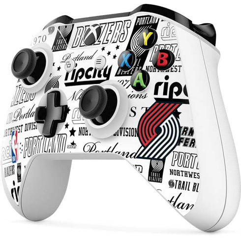 NBA Portland Trail Blazers Historic Blast Xbox One S Controller Skin
