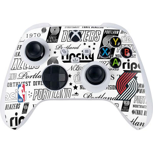 NBA Portland Trail Blazers Historic Blast Xbox Series S Controller Skin
