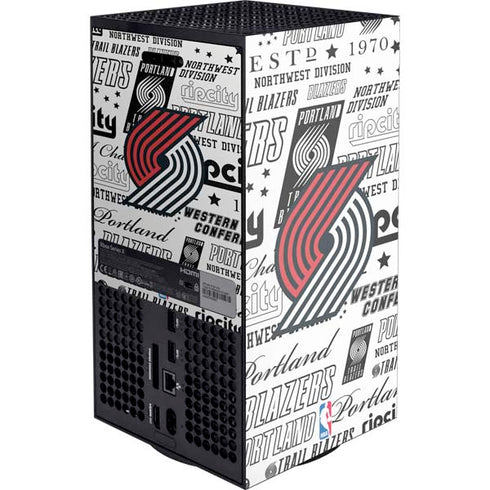 NBA Portland Trail Blazers Historic Blast Xbox Series X Console Skin