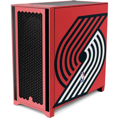 NBA Portland Trail Blazers Large Logo Corsair 4000D Tempered Glass Mid-Tower ATX Case Skin
