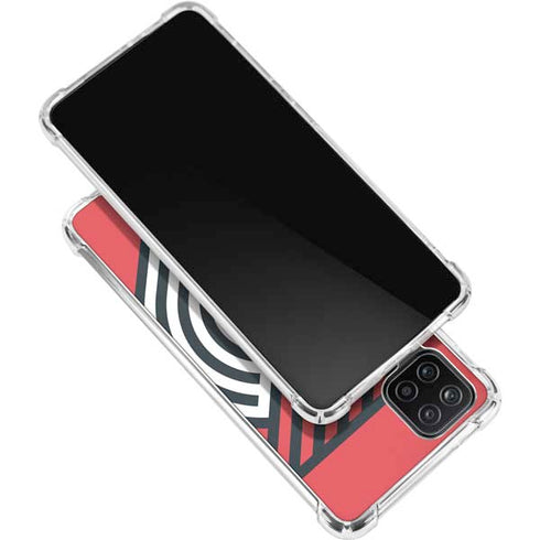 NBA Portland Trail Blazers Large Logo Galaxy A12 Clear Case