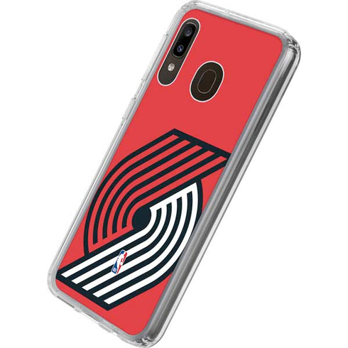 NBA Portland Trail Blazers Large Logo Galaxy A20 Clear Case
