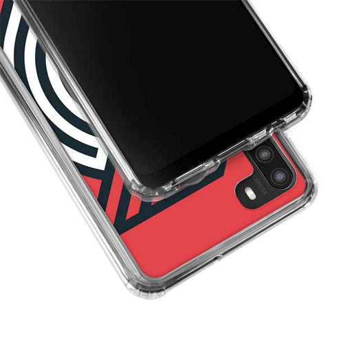 NBA Portland Trail Blazers Large Logo Galaxy A21 Clear Case