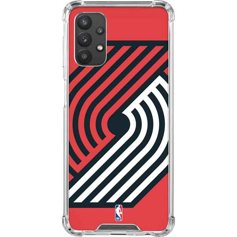 NBA Portland Trail Blazers Large Logo Galaxy A32 5G Clear Case