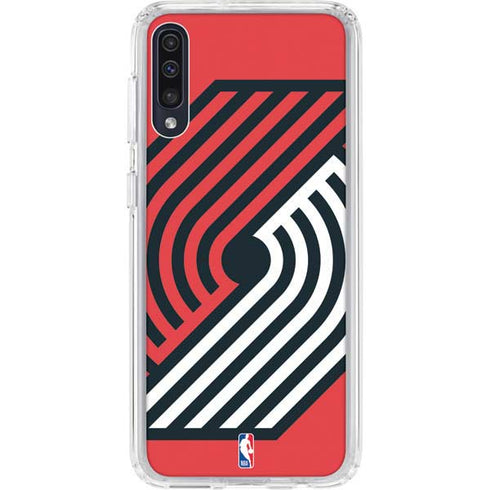 NBA Portland Trail Blazers Large Logo Galaxy A50 Clear Case