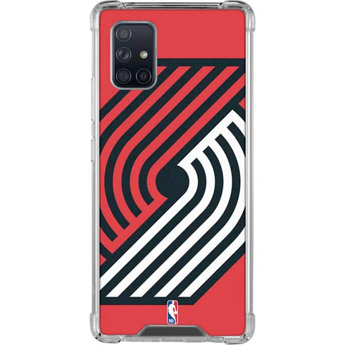 NBA Portland Trail Blazers Large Logo Galaxy A71 5G Clear Case