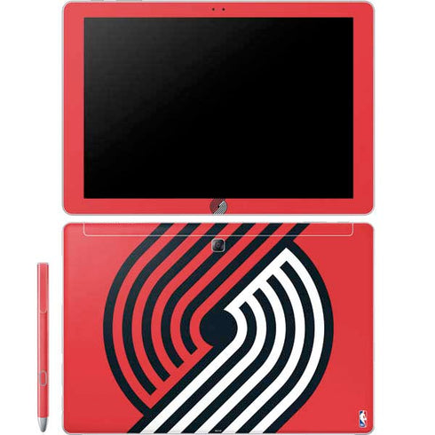 NBA Portland Trail Blazers Large Logo Galaxy Book 12in Skin