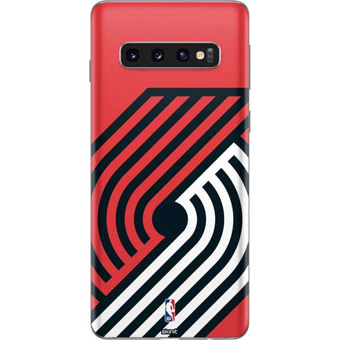 NBA Portland Trail Blazers Large Logo Galaxy S10 Skin