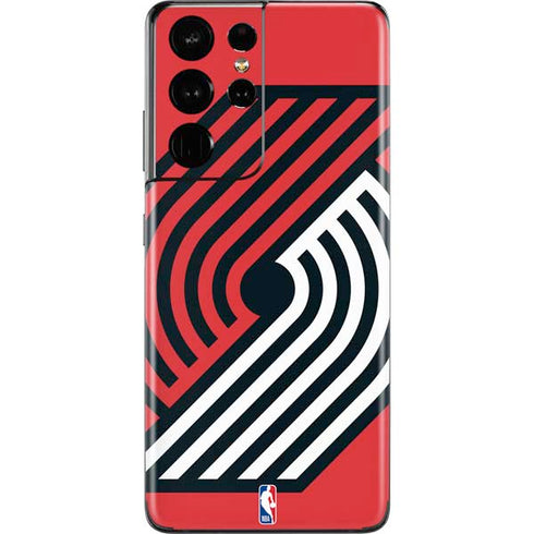 NBA Portland Trail Blazers Large Logo Galaxy S21 Ultra 5G Skin