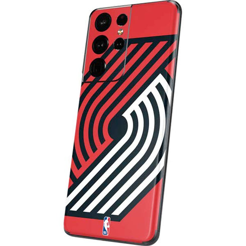 NBA Portland Trail Blazers Large Logo Galaxy S21 Ultra 5G Skin