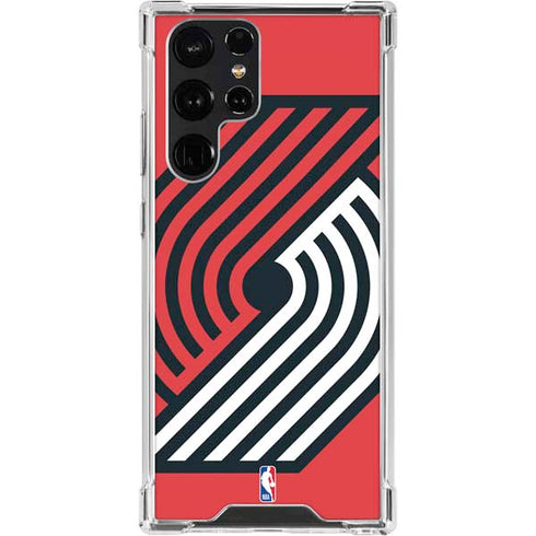 NBA Portland Trail Blazers Large Logo Galaxy S22 Ultra Clear Case