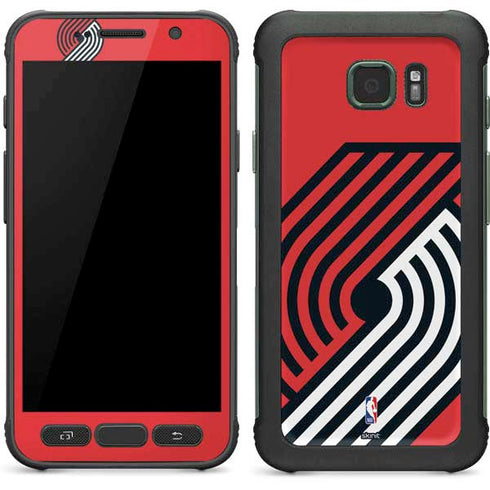 NBA Portland Trail Blazers Large Logo Galaxy S7 Active Skin