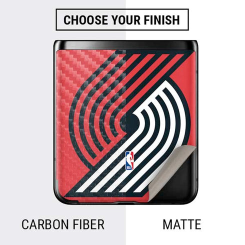 NBA Portland Trail Blazers Large Logo Galaxy Z Flip Skin