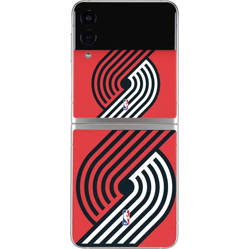 NBA Portland Trail Blazers Large Logo Galaxy Z Flip3 5G Skin