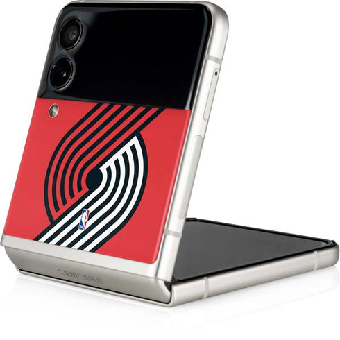 NBA Portland Trail Blazers Large Logo Galaxy Z Flip4 5G Skin