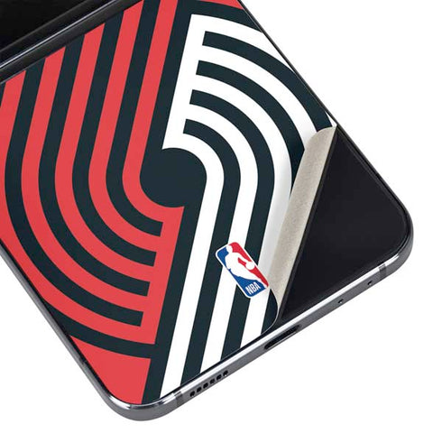NBA Portland Trail Blazers Large Logo Galaxy Z Flip5 5G Skin