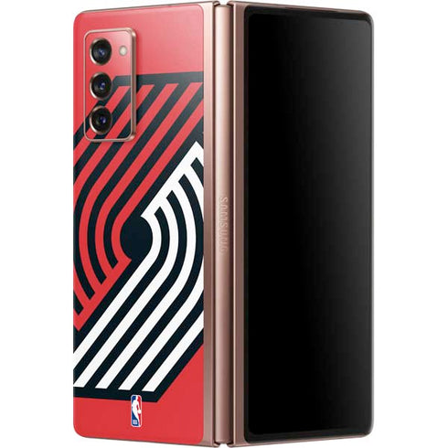 NBA Portland Trail Blazers Large Logo Galaxy Z Fold2 5G Skin