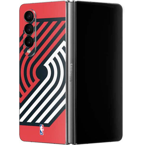 NBA Portland Trail Blazers Large Logo Galaxy Z Fold4 5G Skin