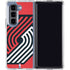 NBA Portland Trail Blazers Large Logo Galaxy Z Fold5 5G Clear Case